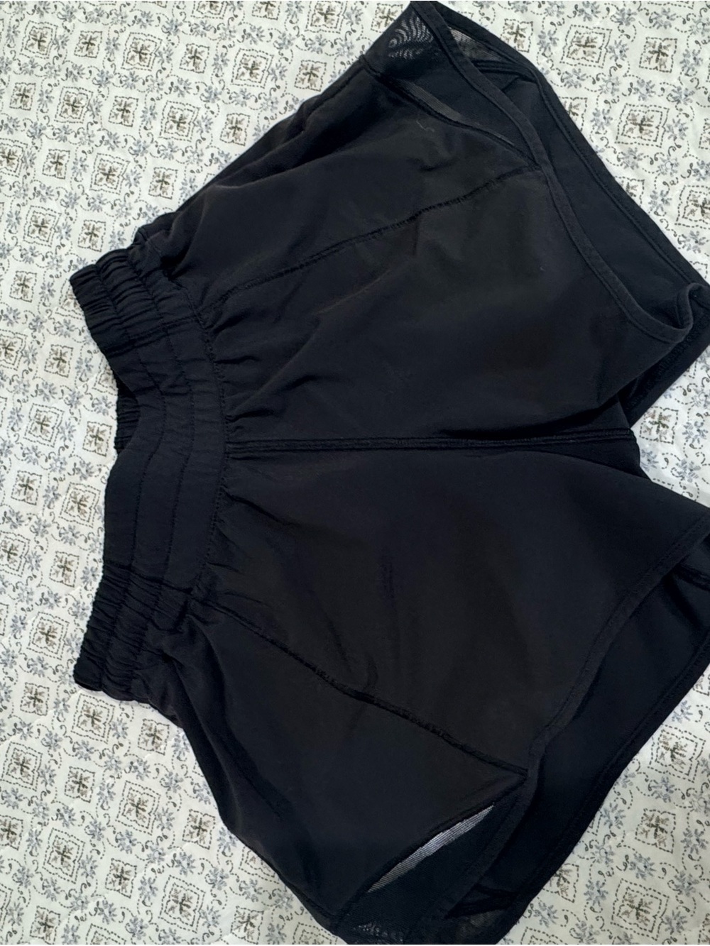 lululemon athletica Black Elastic-Waist Running Shorts